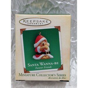 Santa Wanna-Be Forever Friends Miniature Collectors Series Hallmark Ornament